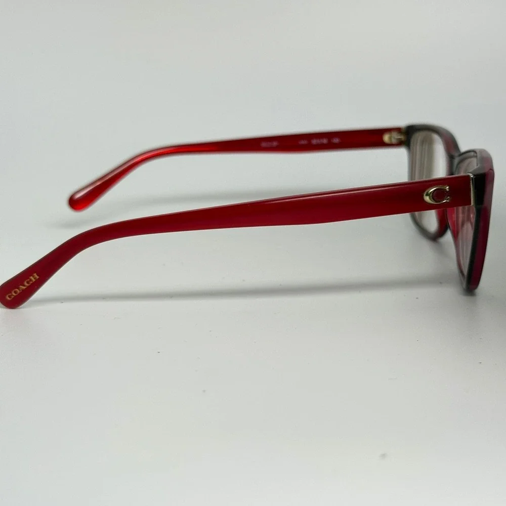 Coach HC 6129 5532 Burgundy Pomegranate Eyeglass Frames 52-16-140 Gold Logo